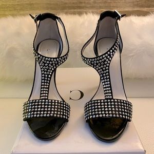 Caparros Women’s Black Evening Dress Sandals with Crystals Size 8 New in Box.